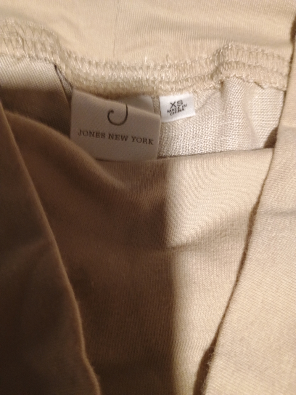 Jones New York Beige Knit Tee